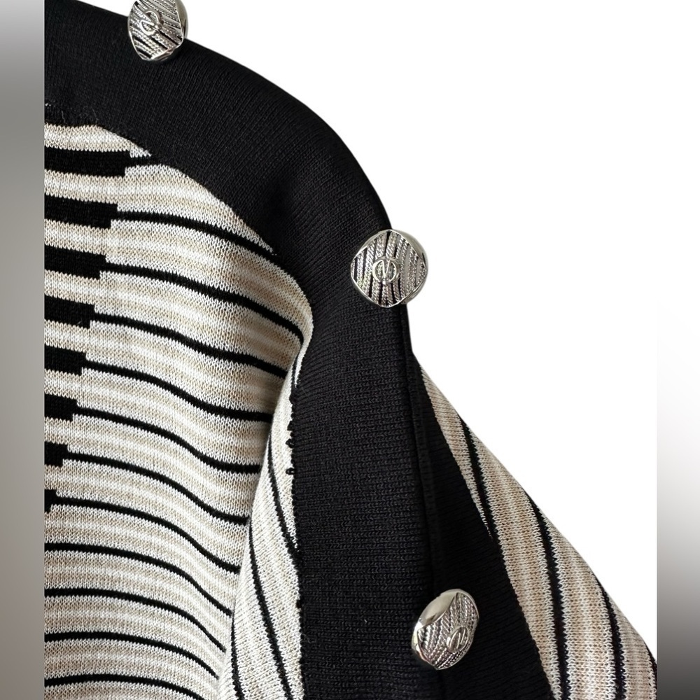 Ming Wang Striped Short Sleeve Dress - Picture 5 of 11